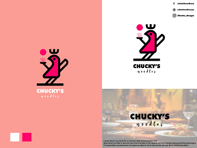 Chuckys noodles logo branding business logo chicken logo chickens coffee shop company logo creative logo flat logo logo best design logo maker meaningfull minimalist logo o logo