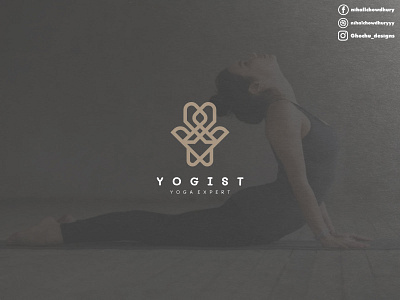 YOGIST LOGO audio best logo body building branding company creative logo elegant excercise gym media meditation nice peace relax sea yoga yoga logo youth