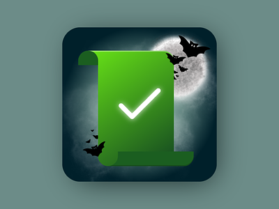 Halloween app's icon app app icon graphic design halloween halloween app icon illustration listonic logo mobile app moon ui ux