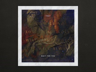 Trey: Wait For You album art typography