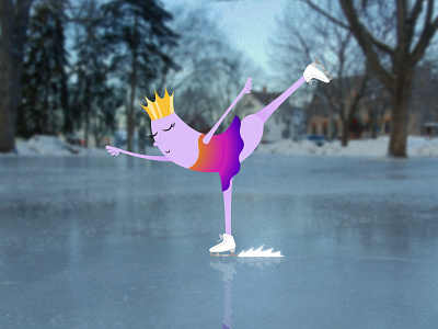 Graceful design ice iceskating illustration skating vector