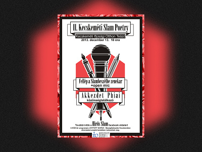 Kecskemét Slam Poetry poster art clean design digital art digitalart geometric graphic design illustration minimal poster posterdesign print vector