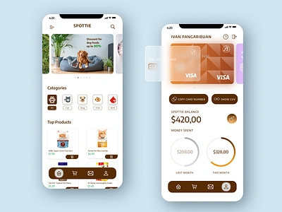 Spottie - Pet Shop App adobe xd figma mobile app mobile app design pet petshop uidesign uiux user interface design userinterface