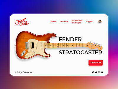 Guitar Center - Website Redesign adobe xd figma guitar instruments music uiux webdesign website