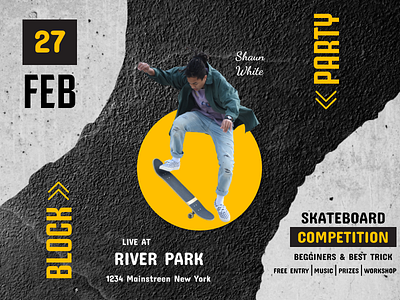 Skateboard Competition Poster branding competition design figma graphic design poster skateboard