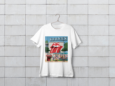 The Rolling Stones T-shirt branding design figma graphic design music tee tshirt