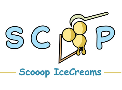 Scooop Icecreams design illustration illustration new logo logo design logodesign typography ui ux web
