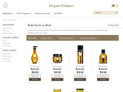 Landing Page-Elegante Perfumes