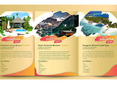 Travel Tourism brand identity branding brochure design flat illustration vector