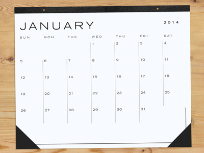 Big Blank Calendar 2014