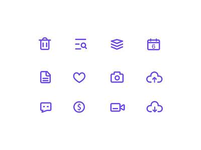 Weekly Project-line style icons week