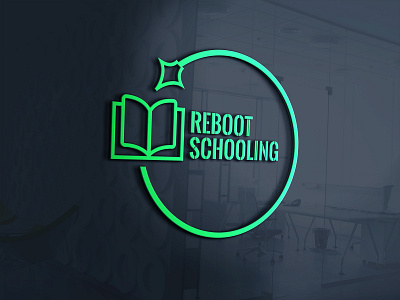 Reboot Schooling 3d app art brand branding clean color concept creative design education logo flat graphic icon identity logo minimal ui