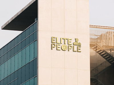 Elite people Logo on mockup brand brand identity branding building clean color concept creative design flat icon identity illustration illustrator logo minimal mockup simple ui vector