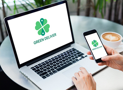 Green Deliver Logo 3d app art brand branding clean color concept creative design flat icon identity illustration illustrator logo minimal mockup simple vector