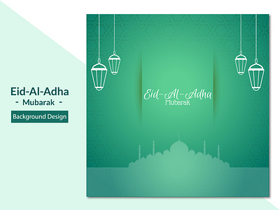 Lovely islamic eid al adha greeting background