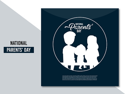 Awesome National parents' day background design banner beautiful brand branding clean concept creative design festival flat illustration modern parents poster ui ux