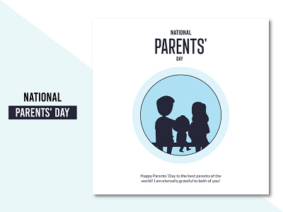 Creative National parents' day background design 2d banner brand branding clean concept creative design flat illustration parents poster social media ui ux