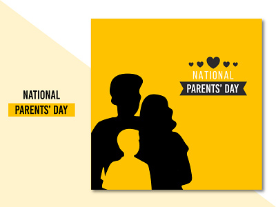 Lovely National parents' day background design banner brand branding clean concept creative design festival flat illustration minimal modern parents poster social media design ui ux