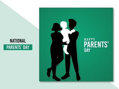 Lovely National parents' day background design free vector