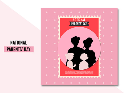 Happy National parents' day background design free vector