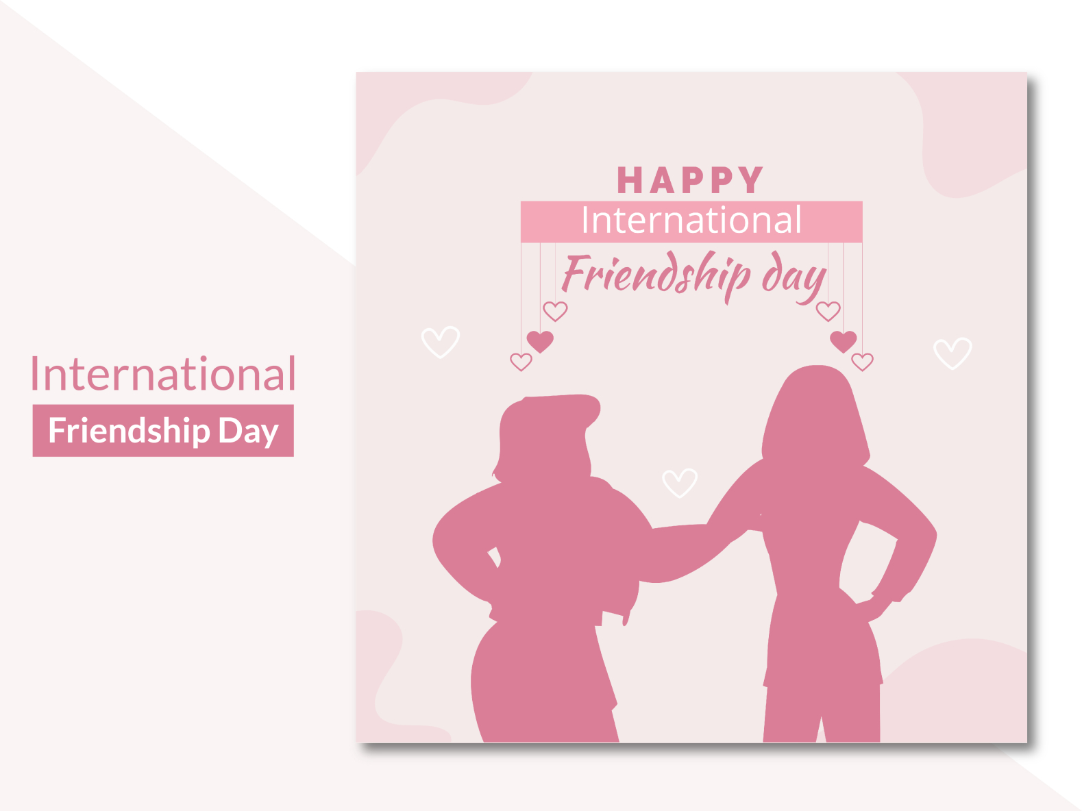 Creative Friendship day background Free Vector by MD. HASIBUL HASAN DIPTO  on Dribbble