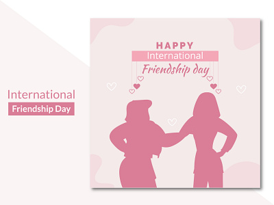 Creative Friendship day background Free Vector