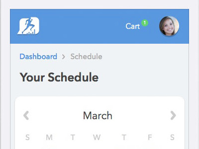 Amstatz Schedule Mobile calendar mobile schedule ui design