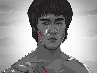 Bruce Lee bruce lee design fanart illustration vector illustration
