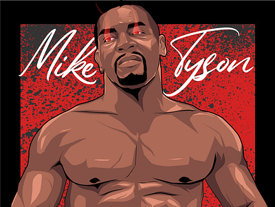 Mike Tyson boxer boxing digital art illustration mike mike tyson vectorart