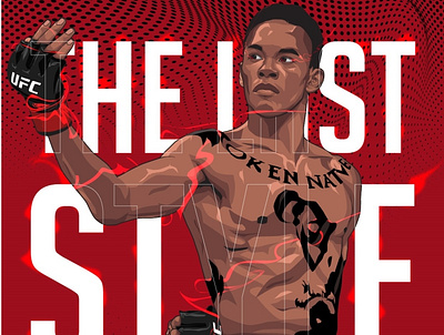 The Last Stylebender boxer boxers boxing branding digital art illustration israel adesanya kickboxing martial art vector
