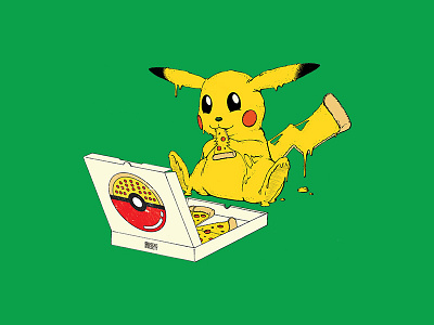 Pizzachu cheese digital illustration pepperoni pikachu pizza pizzachu pokeball pokemon pokemon go sketch