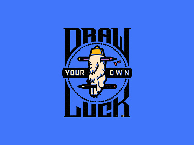 Draw Your Own Luck draw keychain lettering lucky pencils rabbit rabbits foot typography