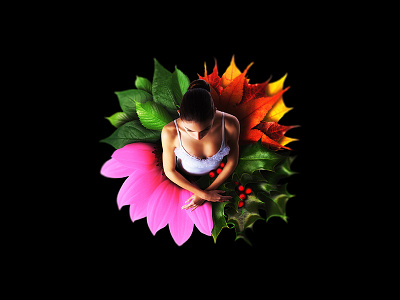 'Seasons' Ballet Ballerina Concept ballerina ballet bloom colorful flowers image manipulation leaves photography photoshop seasons