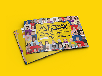 Everyday Epidemic - Hospital Score Booklet booklet brochure collage colorful crowd drugs epidemic health opiate opioid people print vector