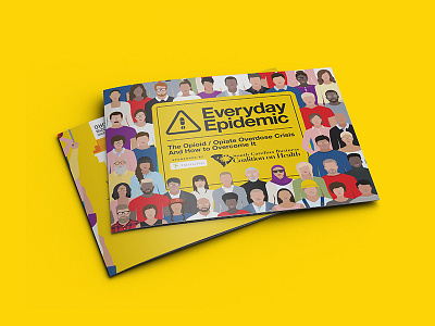 Everyday Epidemic - Hospital Score Booklet booklet brochure collage colorful crowd drugs epidemic health opiate opioid people print vector