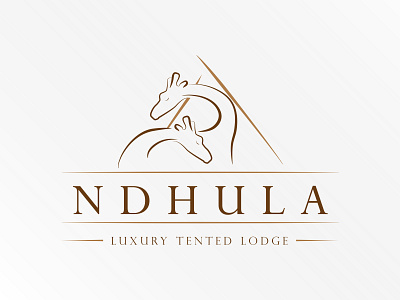 Ndhula lodge adventure branding design giraffe illustration lodge logo minimal travel ui