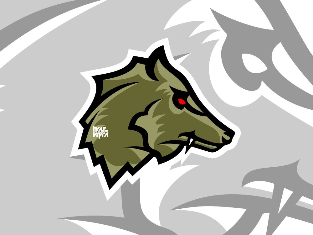 Right Side Wolf Logo By Ivardipra On Dribbble