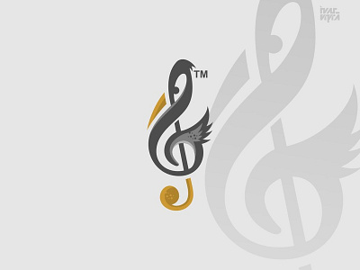 Stork G Clef animal bird bird logo brand branding brandmark g clef icon identity illustration logo logogram logomark mark music music logo stork symbol vector wing