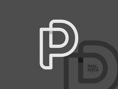 PD or DP Monogram brand branding brandmark dp icon identity initial initials logo logogram logomark logotype mark monogram monogram logo p pd symbol typography