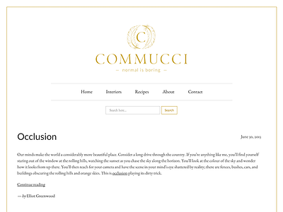 Commucci Blog blog commucci gold interiors recipes