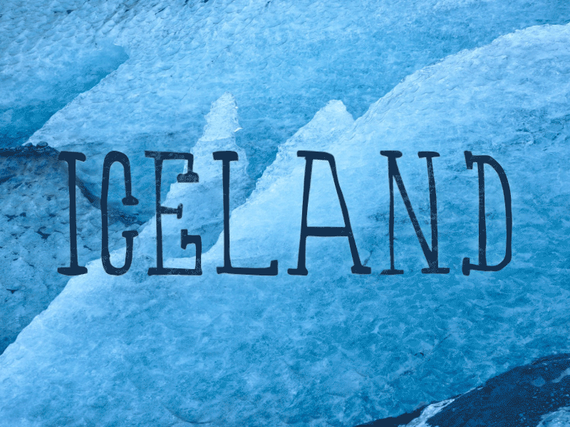 Iceland blue gif ice iceland photography typography