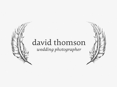 David Thomson - Wedding Photographer branding feather logo mark marriage photo photographer wedding