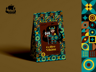 Design concept of the Character for the coffee packaging pouch brand brand identiti branding cartoon character character design concept art digitsl illustration fiat design graphic design identity logo packaging pattern viking