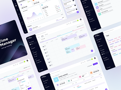 Time tracking platform concept design figma platform ui