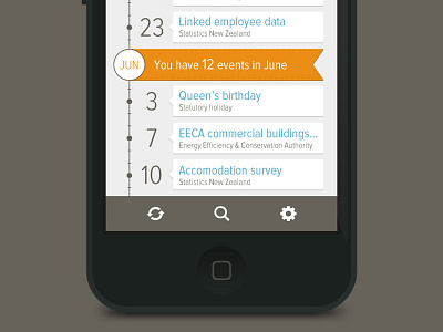 Business calendar app concept flag flat government timeline ui