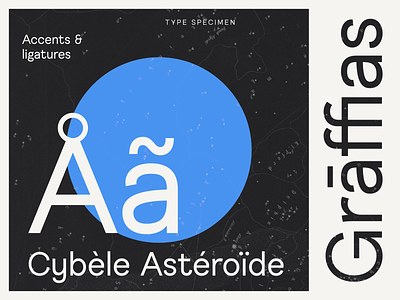 Quentin Sans Accents & ligatures branding celestial graphic logo map typedesign typeface typography