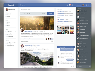 Facebook redesign book concept design face facebook network re social
