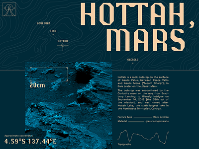 Hottah, Mars future graphic design nasa space typography