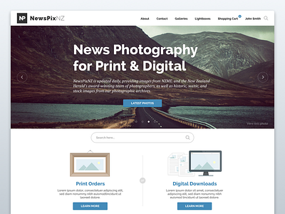 News Photography Website commerce digital flat photo print stock