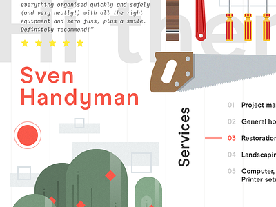 Sven Handyman elements design development graphic grid illustration landing lines minimal ui ux